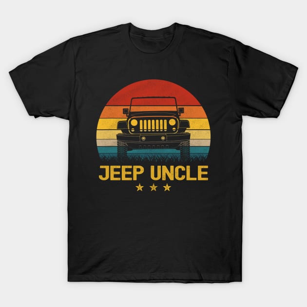 Vintage Jeep Jeep Uncle Jeep men Jeeps Lover T-Shirt by Jane Sky